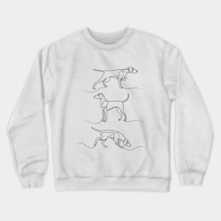 Continuous Line Weimaraners (Light Taupe Background) Crewneck Sweatshirt